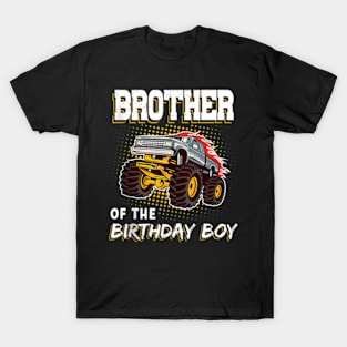 Brother Of The 1St Birthday Boy Monster Truck T-Shirt